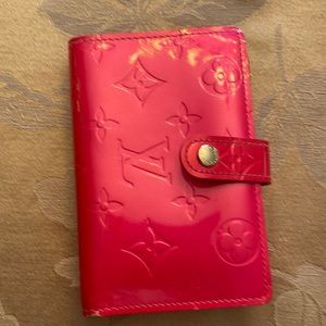 Vintage Louis Vuitton hot pink patent leather wallet